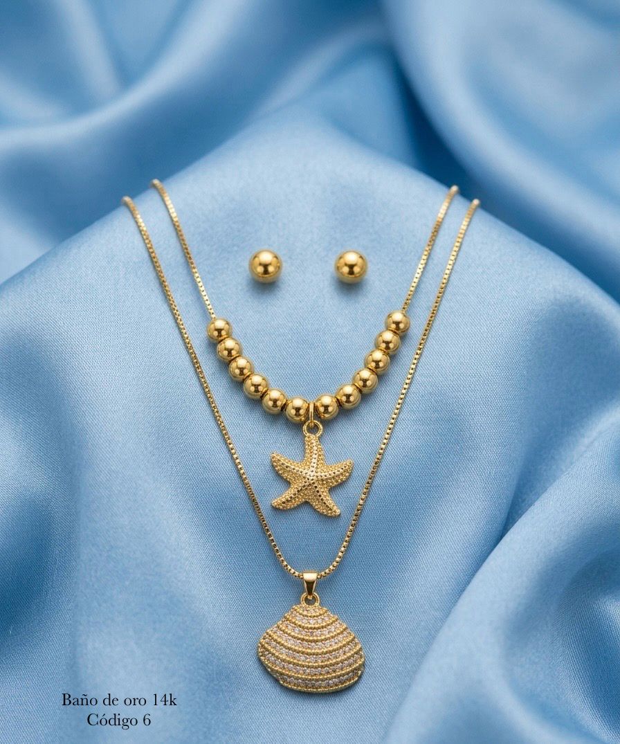 Jueguitos de baño de oro de 14k🌟